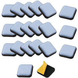 Bleu 22mm Vis en Téflon,Patin de Tapis PTFE,Patins de Meubles Carrés en Téflon,Patins en Feutre pour Chaises,pour Déplacer Facilement Des Meubles Lourds Hnavery Patin Glisseur Meuble,30 Pièces 22