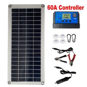 KKmoon Régulateur de charge de batterie de contrôleur de panneau solaire universel 12V 24V automatique avec double USB pour lénergie solaire DIY 