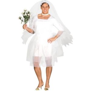 DÉGUISEMENT - PANOPLIE Déguisement Humoristique de Mariée pour hommes - Multicolore - Robe et voile