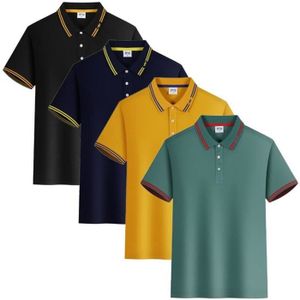 POLO Lot de 4 Polo Homme T-Shirt Manches Courtes Couleu