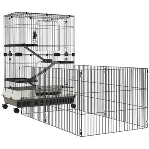 ACCESSOIRE ABRI ANIMAL Cage chiens XXL sur roulettes