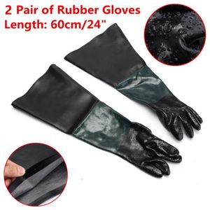 Noir Homyl 4pcs Gants de Protection de Travail en Latex Remplacement Pour Sableuse