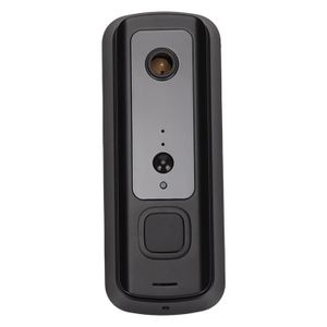 SONNETTE - CARILLON Vvikizy Caméra de sonnette sans fil Conception d'application bidirectionnelle Surveillance en temps réel Sonnette vidéo PIR (Noir)