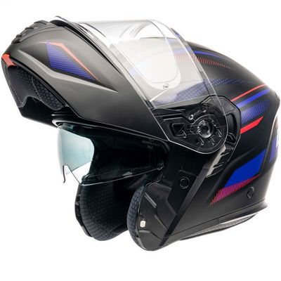 Woljay Casque De Moto Modulable Intégral à Rabat Avec Double Visière Intégrée Pour Adultes Hommes Et Femmes Approuve Par Le Dot Taille M Visiere Noire Mat