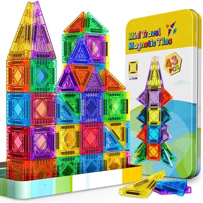IKidiki Magnetic Tiles – 30 Pièces, Ville, Routes, Grues, Feux – Jeu Constructeur éducatif Dès 3 Ans