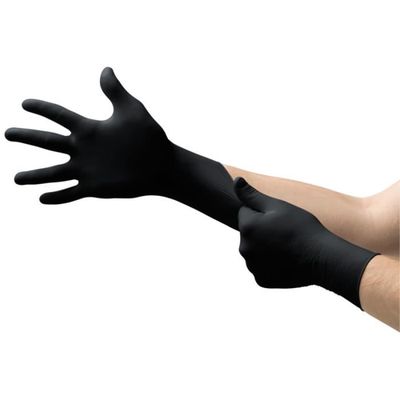 Lot De 100 Gants En Nitrile Noirs - Taille L - Extra Résistants (6g) - Neuf Sous Emballage