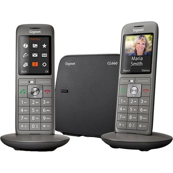 Lot De 2 Combinés Téléphones Sans Fil Gigaset C610 – Noir (occasion)