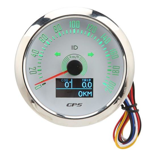 Jauge Agricole 85mm Tachymètre GPS ELING 85mm - 0-30km/h Tracteurs - 7 Couleurs IP67 - 9-32V Universel Affichage Vitesse Distance
