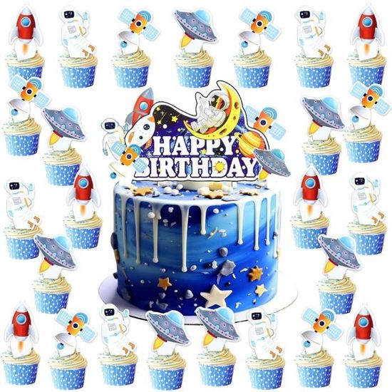 Ballon De Décoration De Gâteau Anniversaire 3D Astronaute Thème Espace Pour Noël Saint-Valentin Nouvel An Décoration De Fête