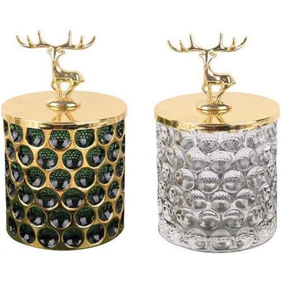Lot De 2 Boîtes Métalliques De Noël Rouges - Rangement Bonbons, Biscuits, Petits Objets, Décoration Cadeau Festif