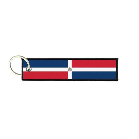 Porte-clés Drapeau République Dominicaine - Personnalisation Gratuite, Acrylique, Neuf Avec étiquettes