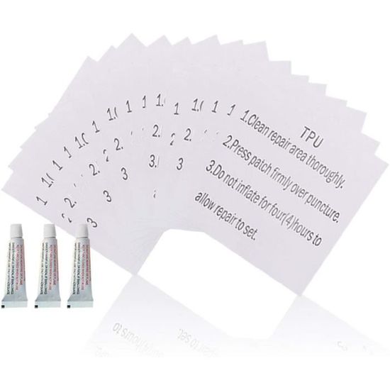 Kit De Réparation Piscine Gonflable - 12 Patchs Auto-adhésifs PVC - Bleu - Pour Trous Et Fuites