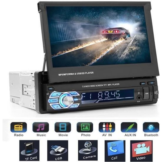 Autoradio 2DIN DVD GPS USB Bluetooth - autoradio double din 7" Autoradio GPS Bluetooth Navigation voiture stéréo lecteur MP5 Contrôl