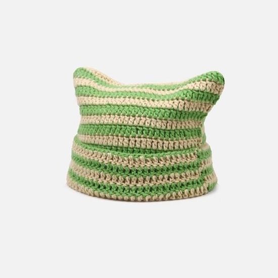 Bonnet Tricoté Jacquard Y2K Pour Femme - Chapeau Chaud Tendance Automne Hiver, Doux Et Confortable Anti-Froid