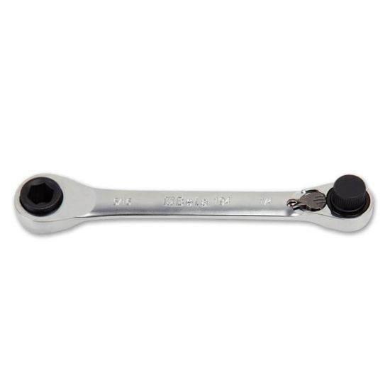 SW-Stahl 1/4" Ratsche – Reversibel, 220° Schwenkbarer Kopf, 5° Schaltwinkel, Chrom-Vanadium Stahl, Feinverzahnt (72 Zähne)