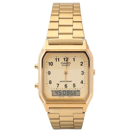 Montre dorée 2025 casio