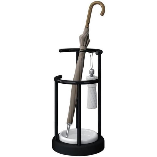 Porte-parapluies Avec Bac à Eau Amovible - Support Pour Parapluies Longs Et Courts - Noir, Intérieur Entrée Ou Bureau - 10