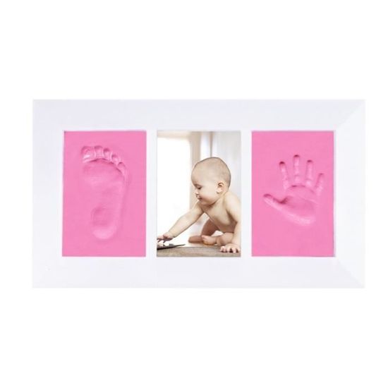 VGEBY Kit pieds et mains bébé - Cadre photo - Encre noire - Cadeau