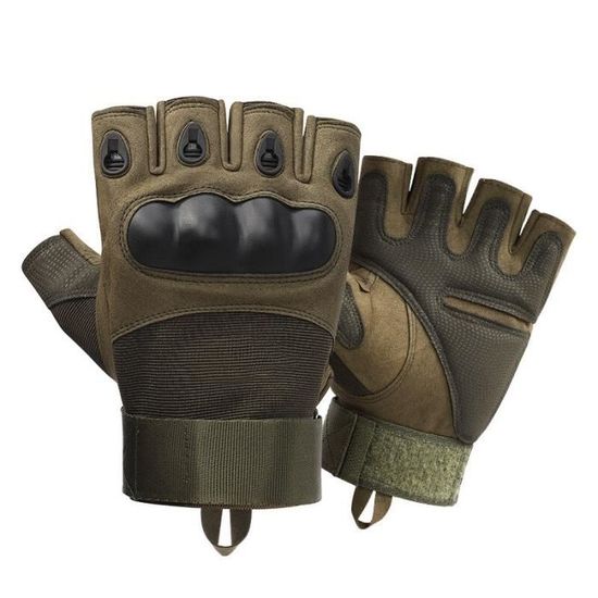 Gants de conduite de motocross à demi-doigts avec protection des articulations