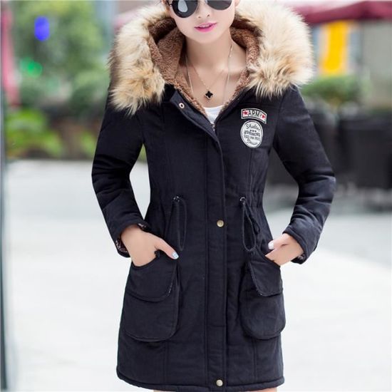 Manteau d'hiver pour femme - Parka chaude avec matelassage et capuche