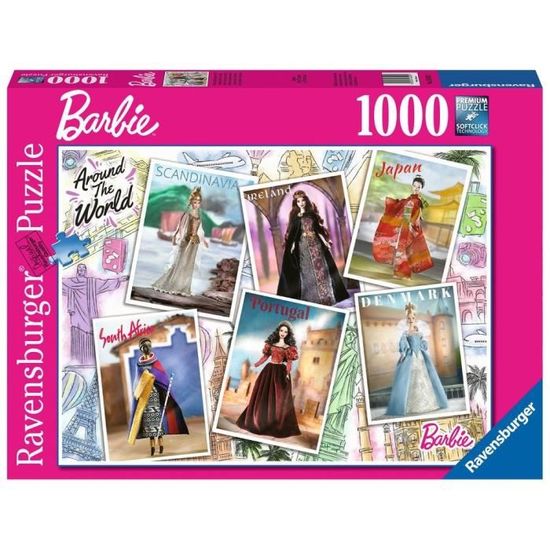 Puzzle 1000 pièces - Barbie autour du monde - Ravensburger - Dessins animés et BD