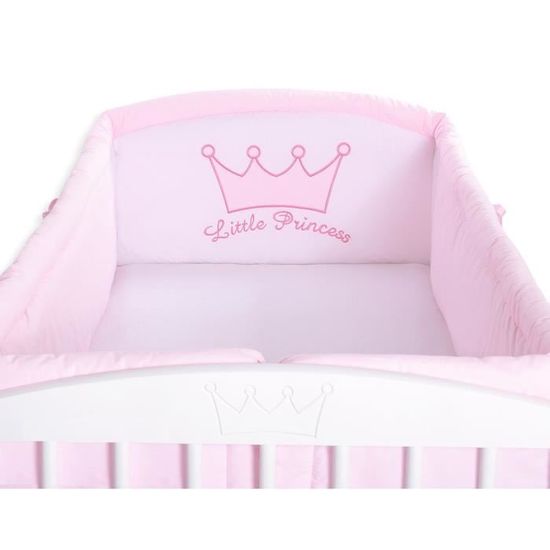 Tour de lit bébé complet - SWB - Princess - Blanc - 100% coton - Taille unique