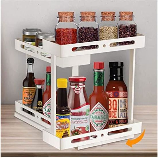 Étagère A Épices, Étagère Coulissante Multifonctionnelle Étagère De
