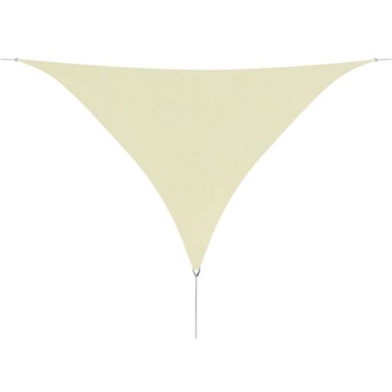 vidaXL Parasol en tissu Oxford triangulaire 3,6 x 3,6 x 3,6 m Crème