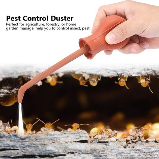 Pulvérisateur à Poudre Portatif - Distributeur Termites Et Insectes, Ampoule Silicone, Tube Acier