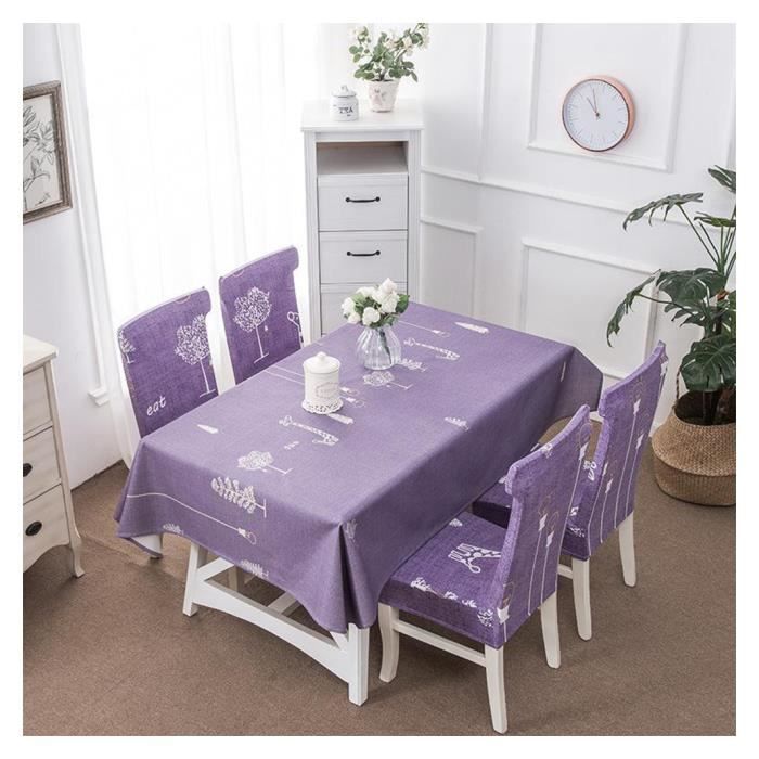 Nappe de Table Anti Taches Imperméable Coton Lin Maison Décoratif Nappe ...