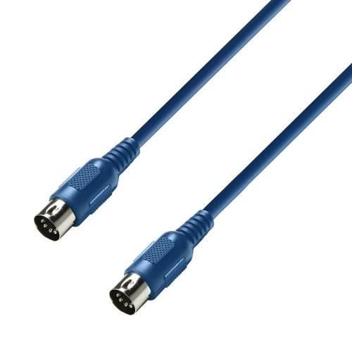 adam hall K3 MIDI 0075 BLU, 5-pin DIN, Mâle, 5-pin DIN, Mâle, 0,75 m, Bleu