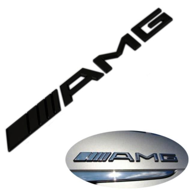 Logo badge embleme de coffre AMG Noir MERCEDES-BENZ