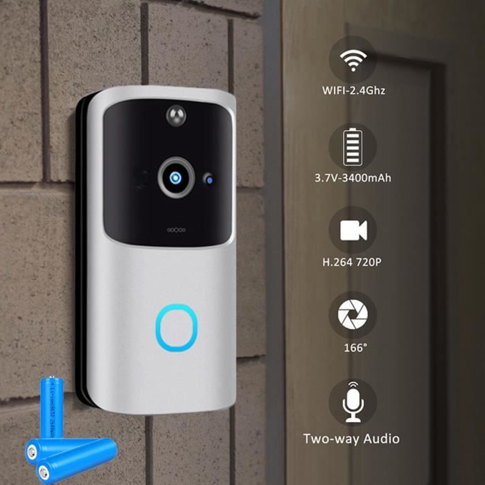 Sans fil WiFi DoorBell Smart Video Phone Interphone visuel Door Bell Secure Camera_BP2837