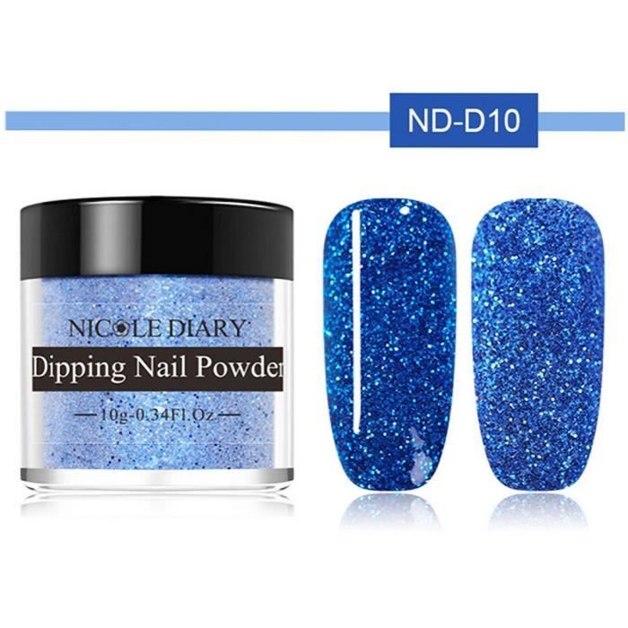 Vernis à ongle Dip Powder Nails Glitter 9 Color sans lampe Cure Natural gh4476