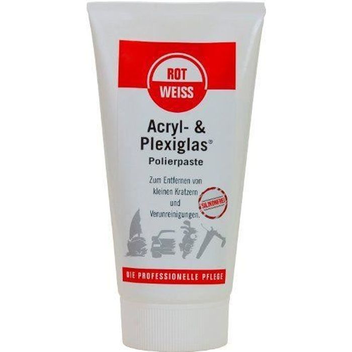 Rotweiss Pâte à polir pour acrylique et plexiglas tube 150  ml - 5350