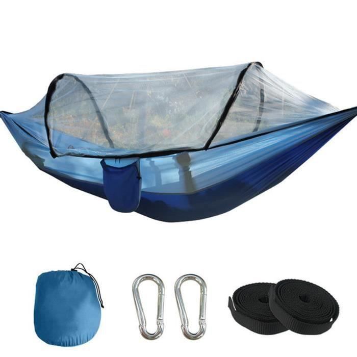 AVANC Hamac Avec Moustiquaire 2 personnes 260x140cm Charge 300kg Pop-Up BLEU