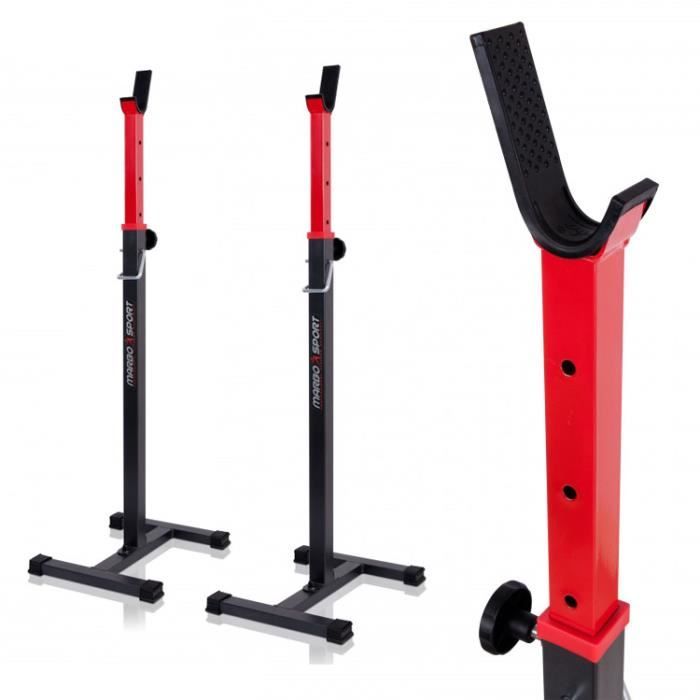 Marbo Sport Support d'haltère réglable en hauteur Support d'haltères longs pour paire d'haltères longs MS-S101