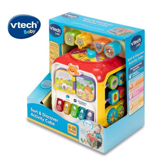 Jeux d'apprentissage,Vtech COS263656 trier et découvrir Cube d'activité, Multi couleur 9 36 mois apprentissage - Type Multicolore