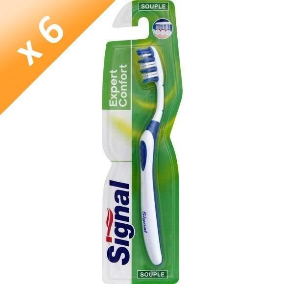 SIGNAL Brosses à dents Soin blancheur - Souple - Lot de 6