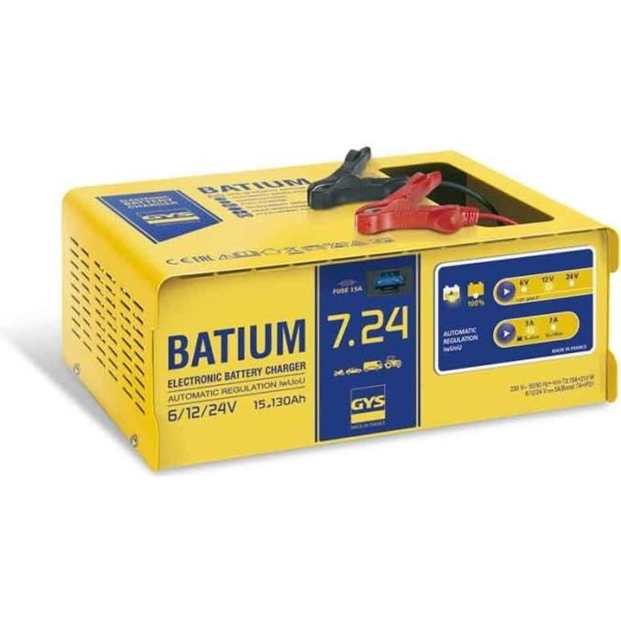GYS Chargeur de batterie BATIUM 7-24 15-130 Ah 210 W 3/7 A