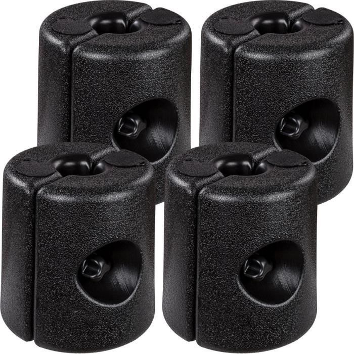 INSTENT® Set de 4 pieds pour tonnelle avec diamètre rond 20-40mm, à remplir à l'eau ou au sable, 22 x 22 x 25 cm, couleur noir