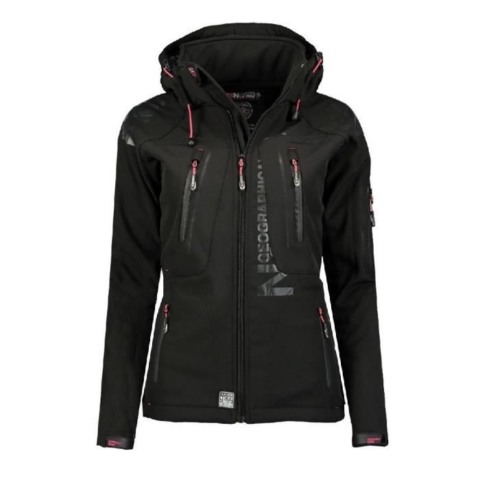 Veste Softshell Noir Femme Geographical Norway Tisland New
