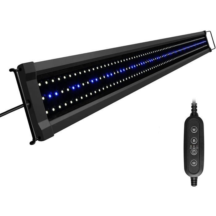 RUMOCOVO® Eclairage Aquarium, Rampe LED Étanche avec 2 Canaux Contrôleur, Lampe LED Aquarium 120-150 cm, 40 W, 3080 LM