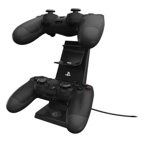 SONY PS4OFQUADCHARGER - CONSOLE PLAYSTATION 4 - Chargeur quadruple BigBen pour PS4 Noir