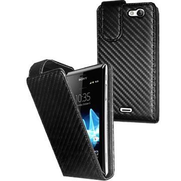 Etui Carbone noir pour Sony Xperia V