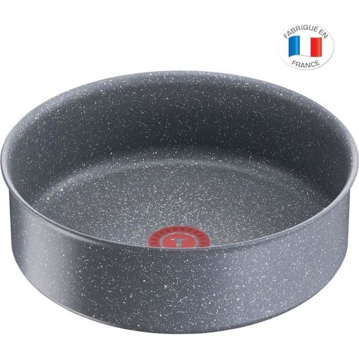 TEFAL L6803502 Ingenio Sauteuse 24cm - Tous feux dont induction - Polyvalente - Antiadhésif - Fabriqué en France - Effet Pierre
