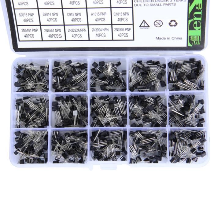 600Pcs 15 Valeur x 40 Pcs Transistor TO-92 Assortiment Kit Nouveau RADIO - RADIO CASSETTE -