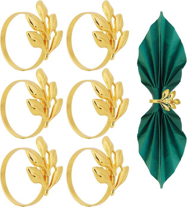 DOITOOL Lot De 8 Anneaux De Serviette En Feuille D'érable En Forme De