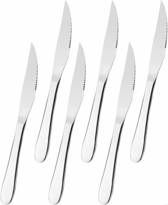 Lot De 4 Couteaux à Steak Fischer Microdentés - Manche Bois Noir - Fabriqué à Thiers, France