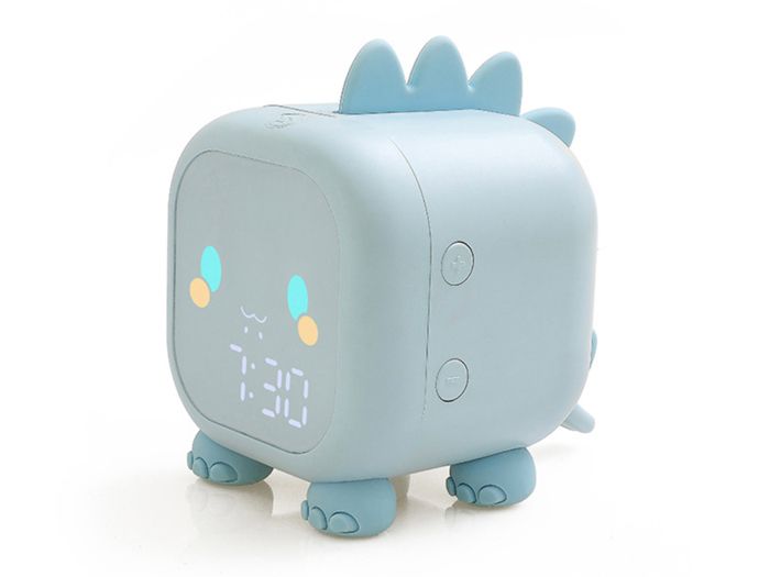R&eacute;veil digital enfant avec veilleuse &agrave; intensit&eacute; variable int&eacute;gr&eacute;e bleu